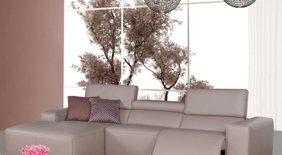 arm chaise sectional sofa in faux leather3